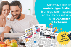 tageszeitung24 Gewinnspiel: zweiwöchiges Gratis-Abo der Tageszeitung sichern und 150€ Amazon Gutschein gewinnen