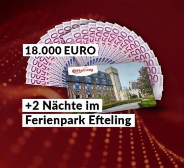 Gewinne 18.000 Euro + 2 Nächte im Ferienpark Efteling!